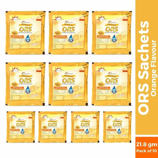 Dr. Morepen ORS Powder Sachets, Liquid Hydration Drink - Orange Flavour | Grab2Buy