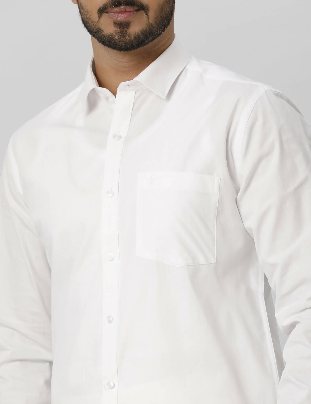 Ramraj Cotton Mens Fullsleeve White Shirt Pus Size 