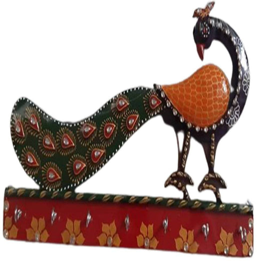 Kundan HandiKrafts Peacock Key Chain Holders - Grab2buy