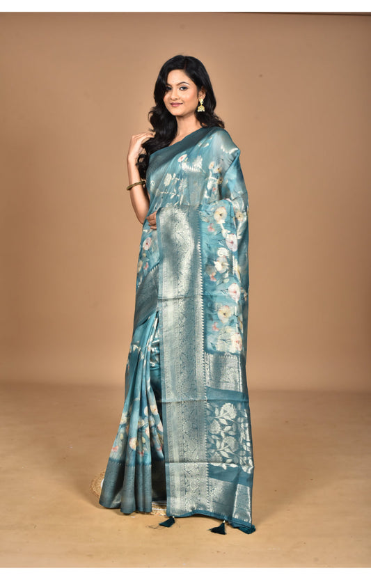 Morchari Women Desgin Linen Silk Saree-Multi