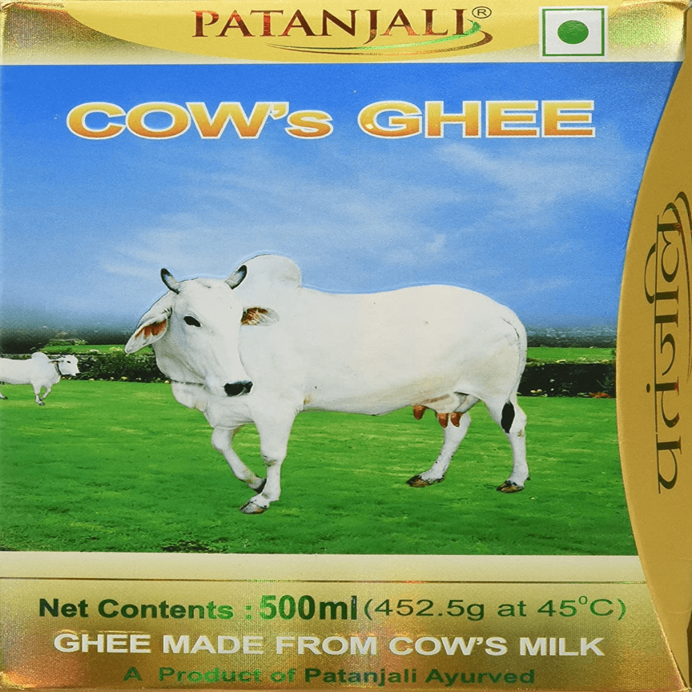 Patanjali Cow's Ghee | Pure Desi Gau Ghrita for Digestion, Energy & Ayurvedic Cooking 
