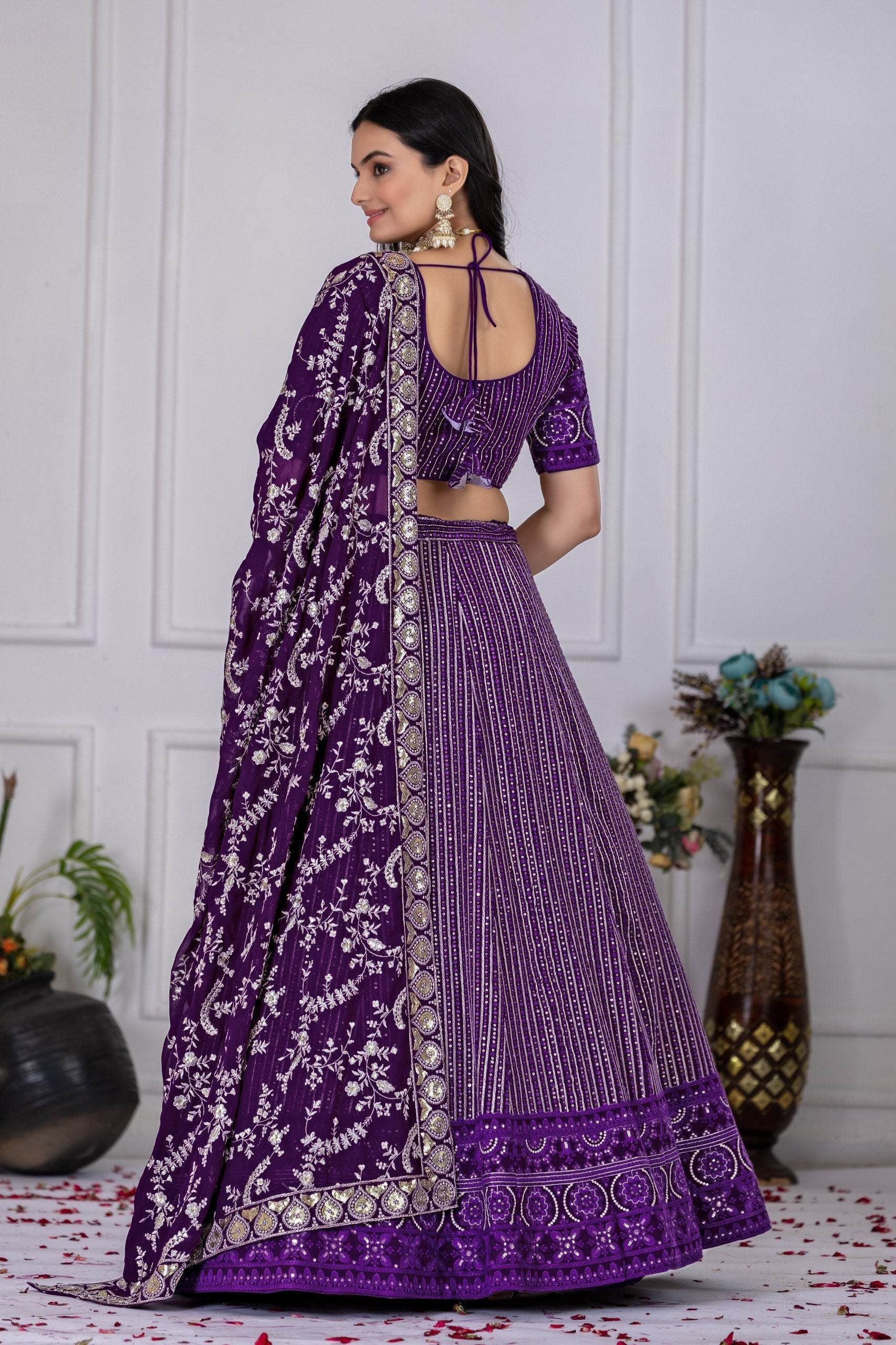DEIANA'S Heavy Embroidery With Multi Work Lehenga Choli - purple 