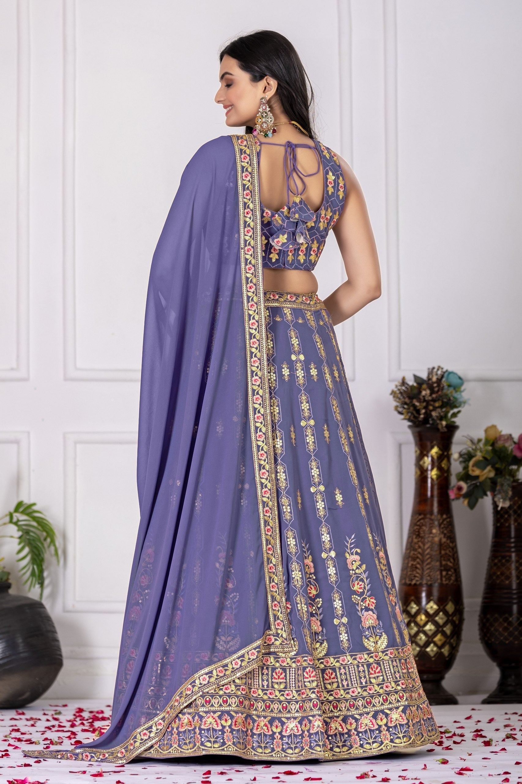 DEIANA'S Heavy Embroidery With Multi Work Lehenga Choli - Lovender 