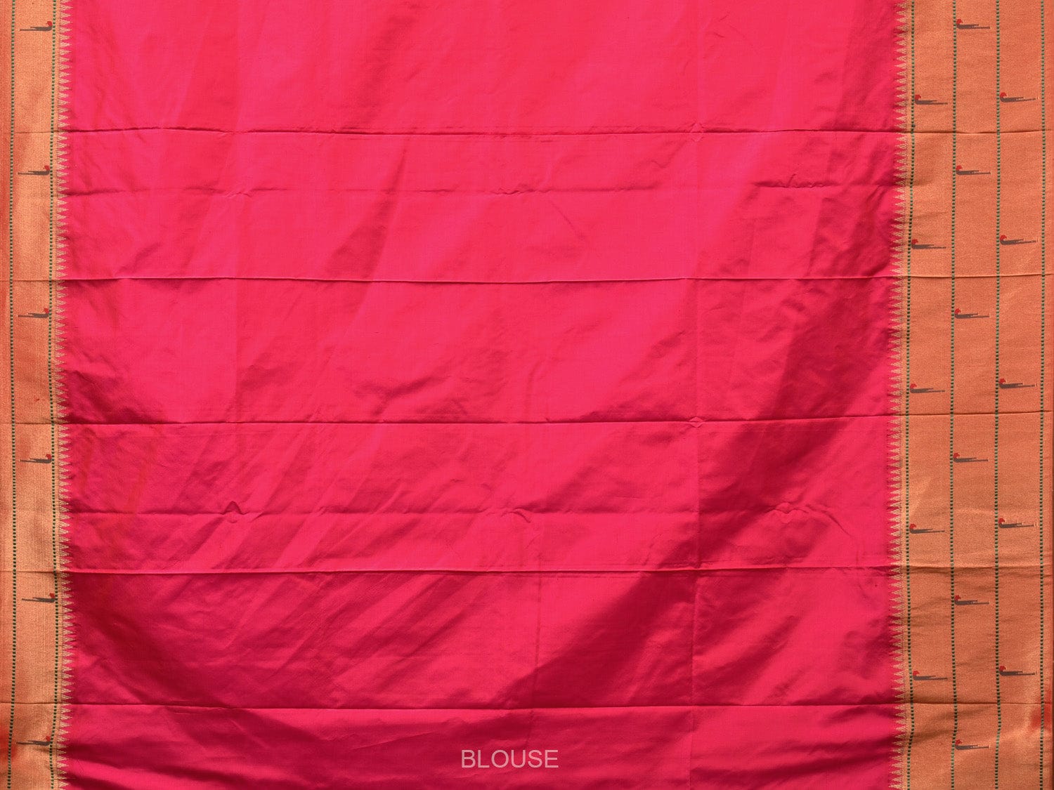 Pink Paithani Silk Handloom Grab2Buy with Triple Muniya Border Design - Global Threads 