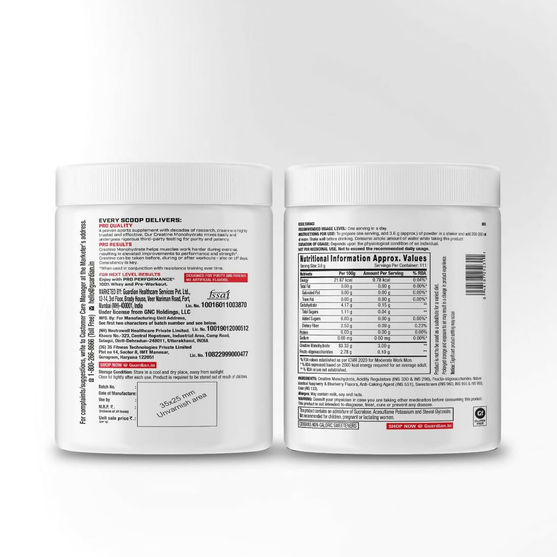 GNC Pro Performance Creatine Monohydrate Cranberry 