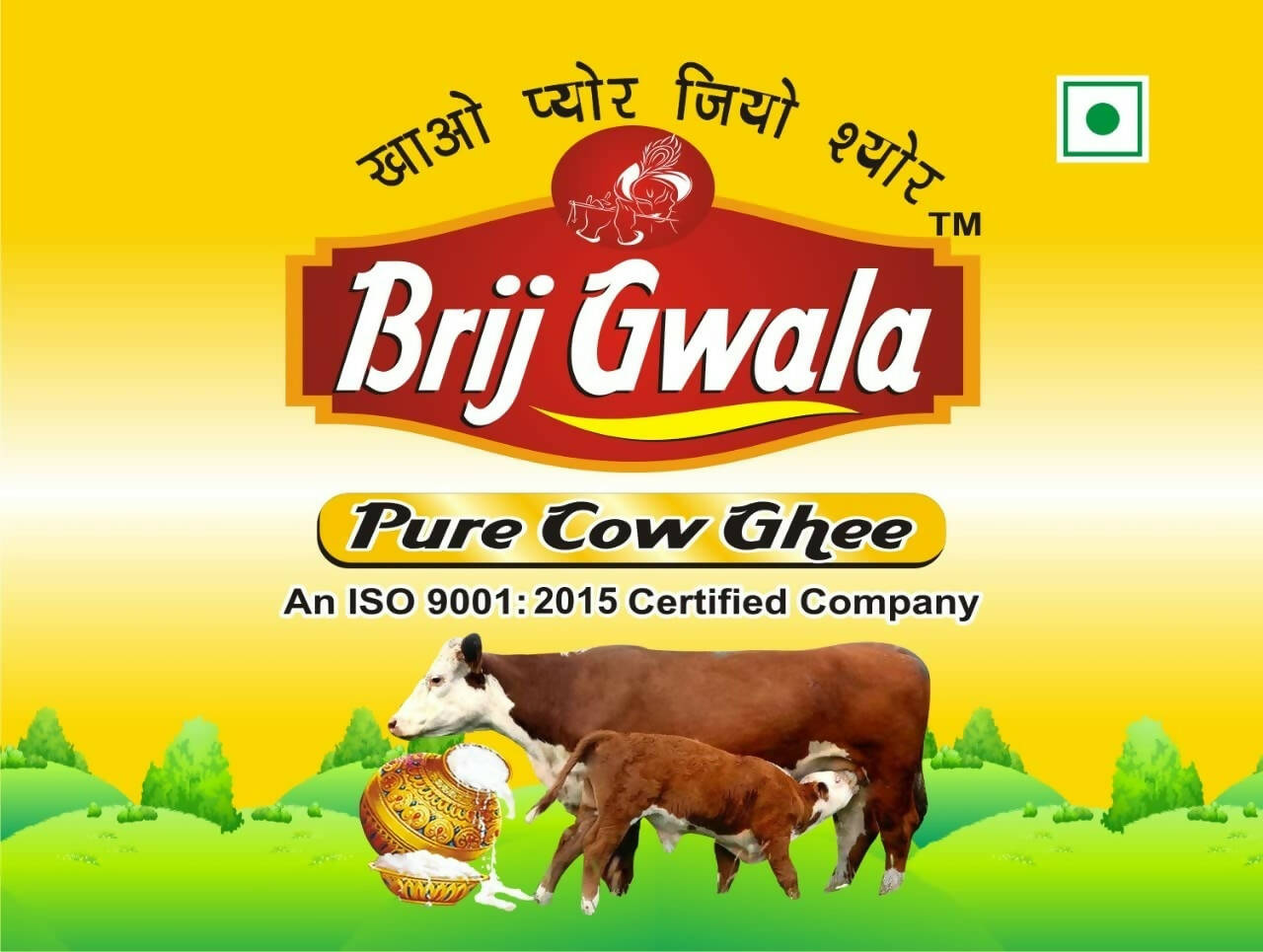 Brij Gwala Desi Cow Ghee | Pure Cow Ghee for Better Digestion and Immunity | Made From Grass Fed Cow's Milk 