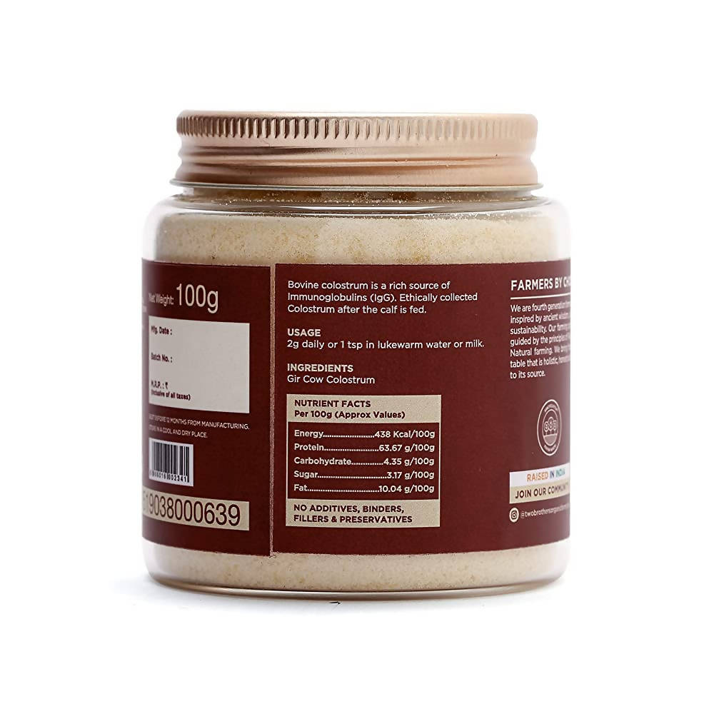 Two Brothers Organic Farms A2 Gir Cow Colostrum Powder  Grab2Buy Two Brothers Organic Farms Grab2Buy