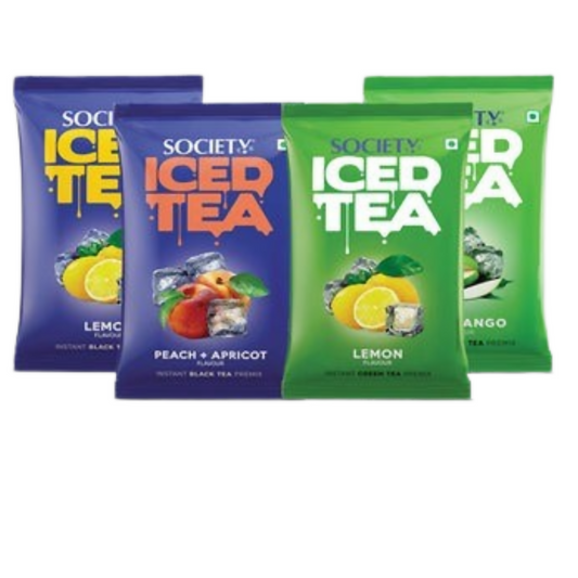 Society Raw Mango & Peach & Apricot & Lemon & Green Tea Lemon Iced Tea Combo 