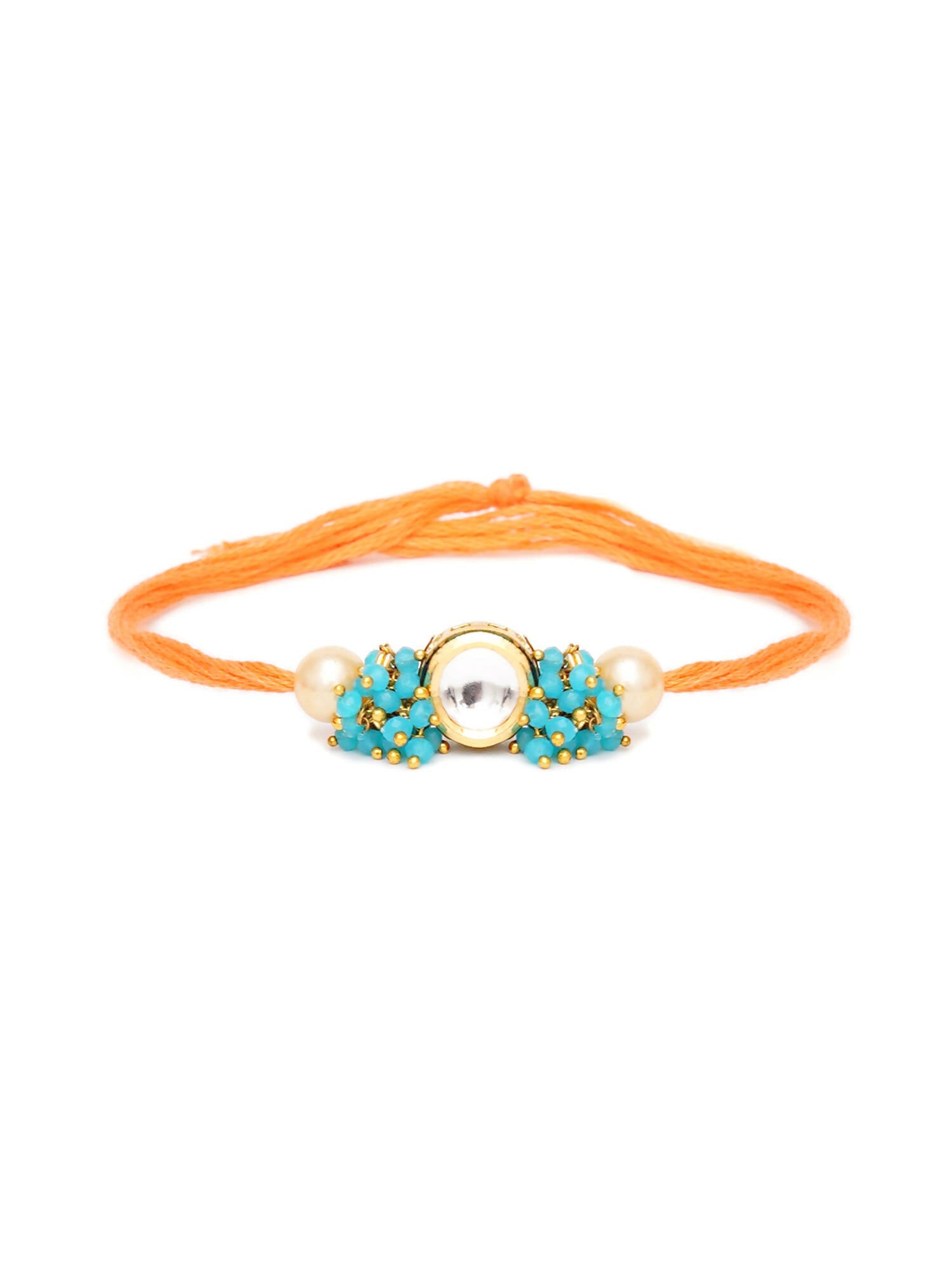 Designer kundan Rakhi - Ruby Raang