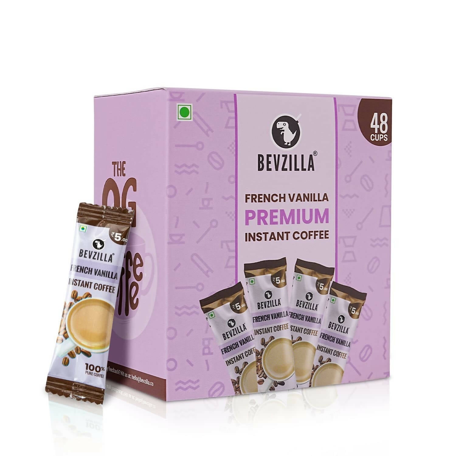 Bevzilla Instant Coffee Powder Sachets (French Vanilla) 