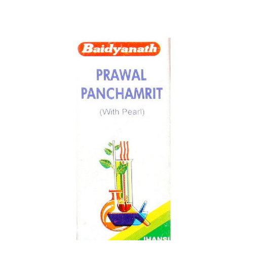 Baidyanath Prawal Panchamrit (Moti Yukta) (10tab) for Bloating, Digestive Disorders, Pitta 