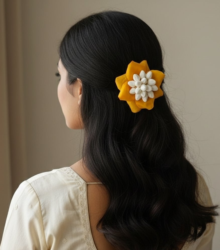 Yellow Petals Flower Brooch  Grab2Buy Mokshi Collections Grab2Buy