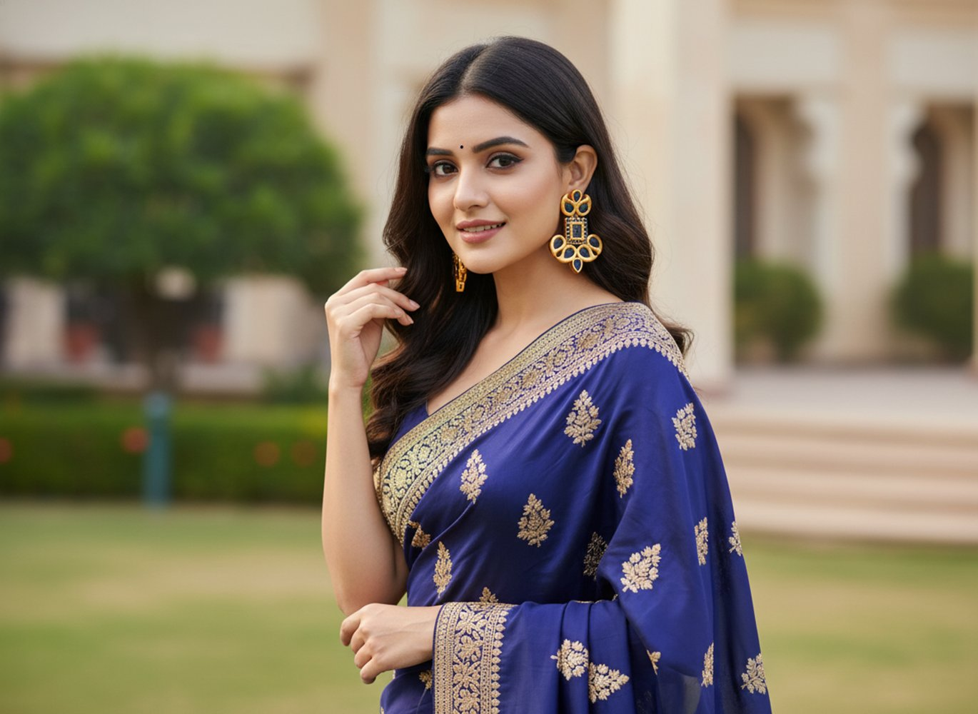 Blue Designer Earrings  Grab2Buy Mokshi Collections Grab2Buy
