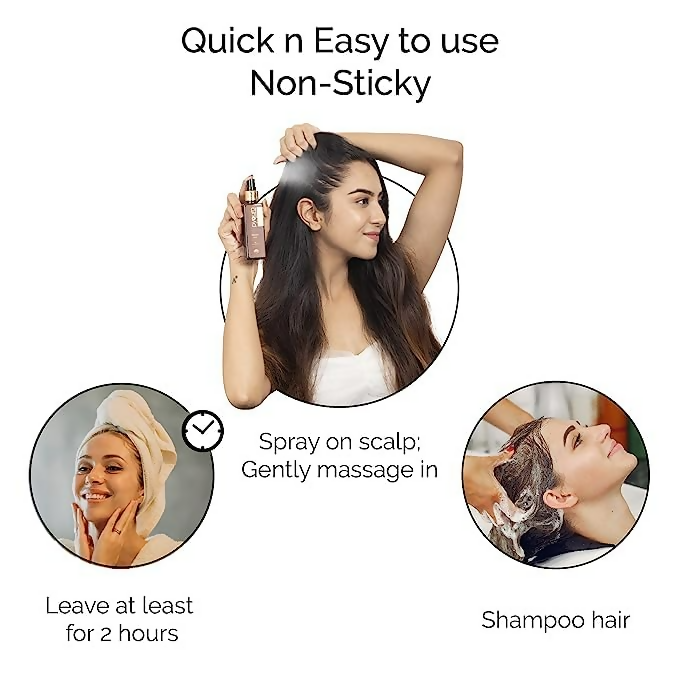Pyoura Hibiscus Hair Mist Spray For Itchy Dry Scalp & Dandruff Non-Oily Heat Protection Hair Mist Tonic Supports Hair Growth 