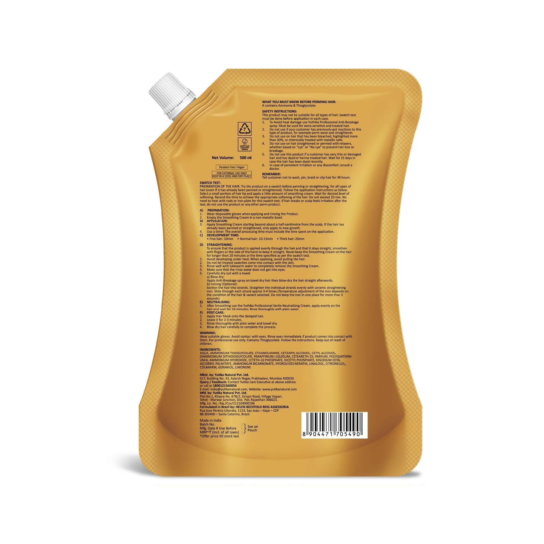 Yuthika Professional Vertix Hair Smoothening & Straightening Cream|For Resistant Hair  Grab2Buy Yuthika Grab2Buy