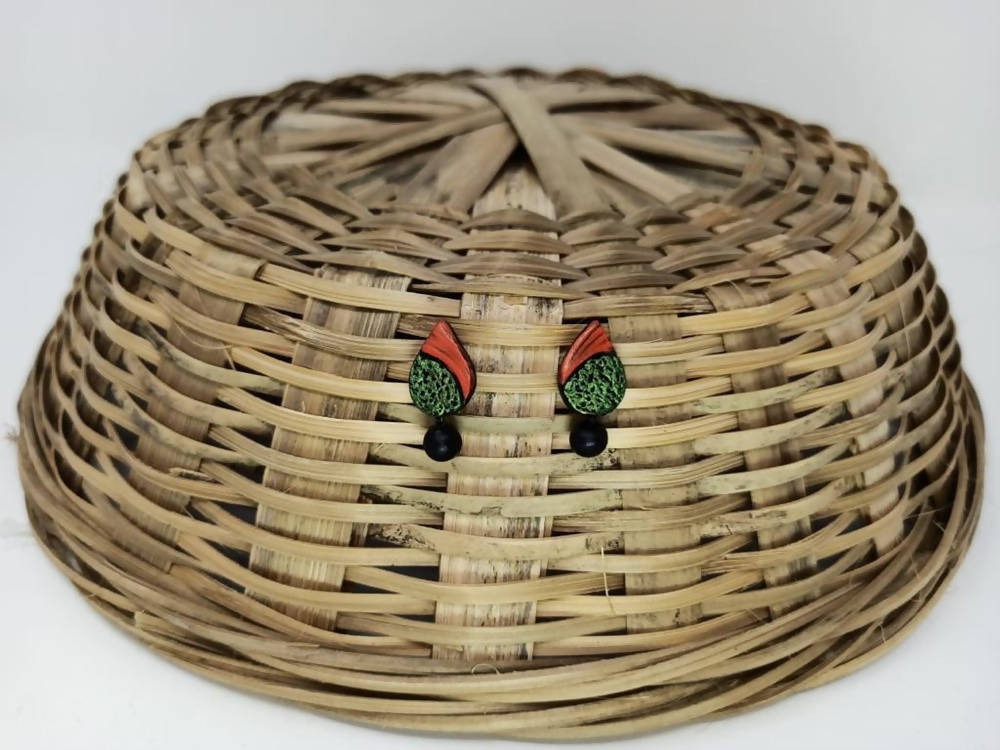 Terracotta Water Drop Ear Studs