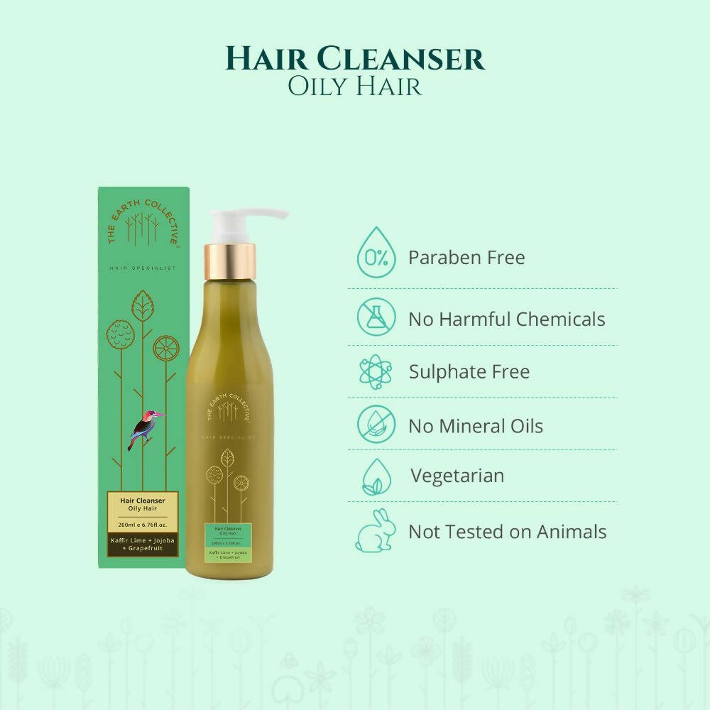 The Earth Collective Hair Cleanser - Oily Hair- Shampoo  Grab2Buy The Earth Collective Grab2Buy