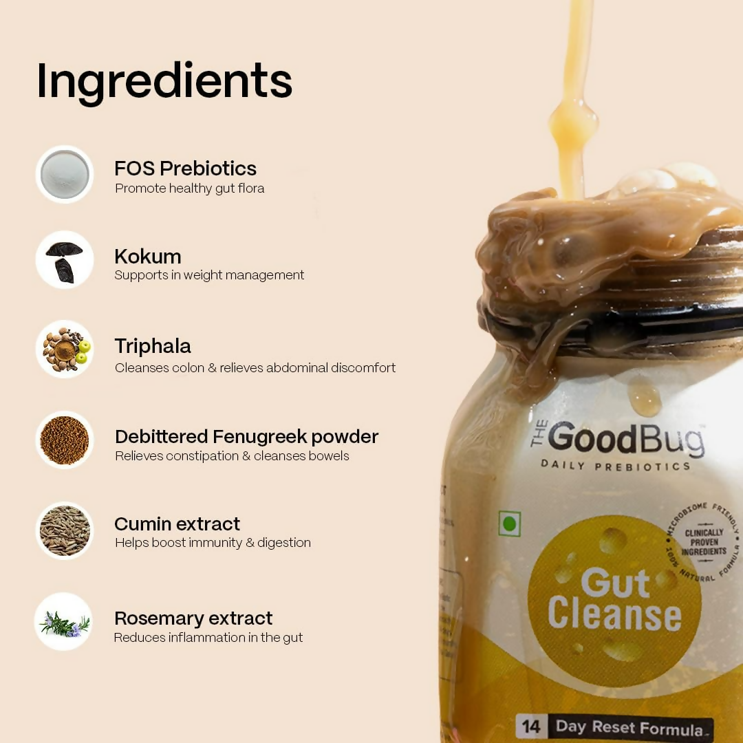 The Good Bug Gut Cleanse - 14 Prebiotic Colon Detox Shots (70ml Each) 