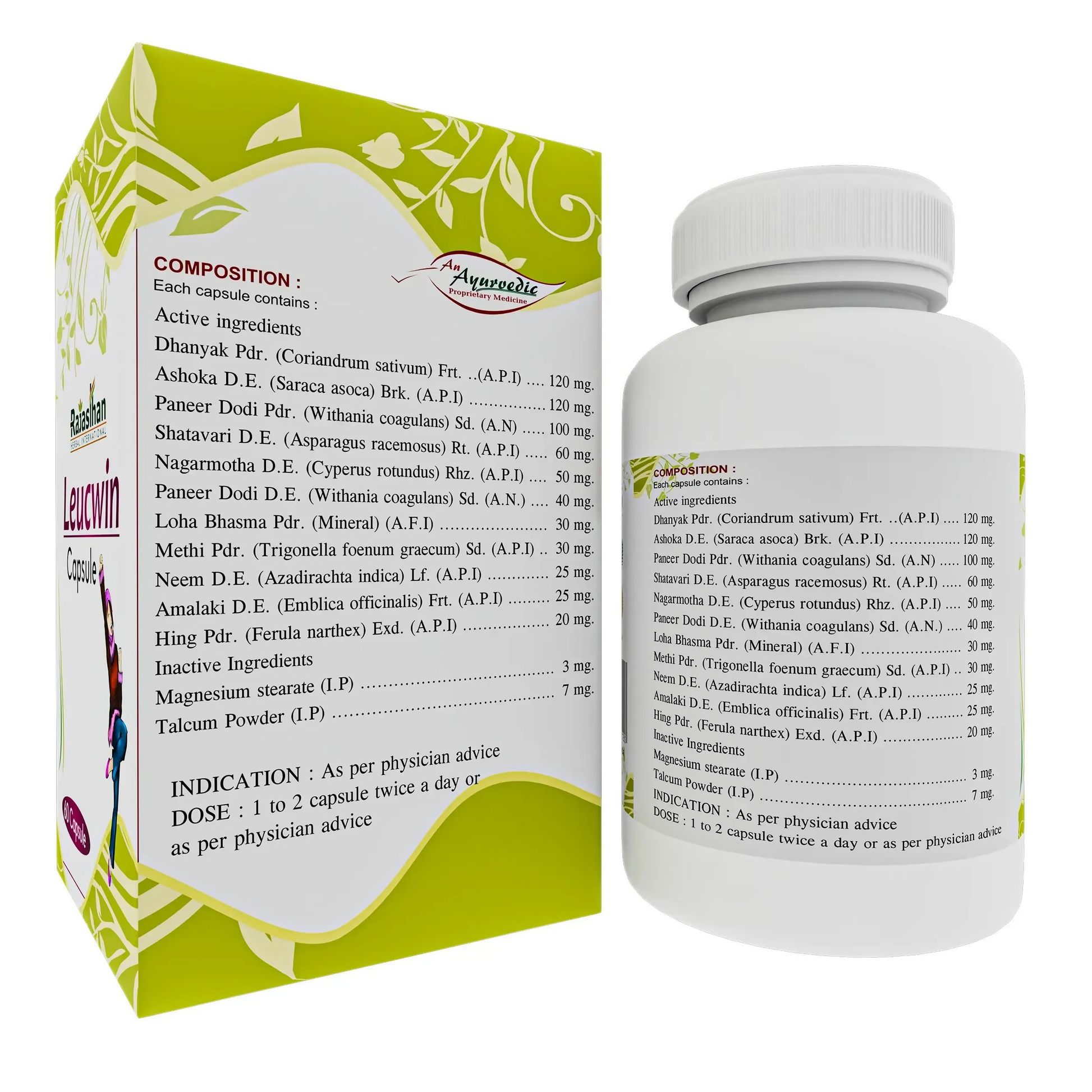 Rajasthan Herbals Leucwin Capsules 