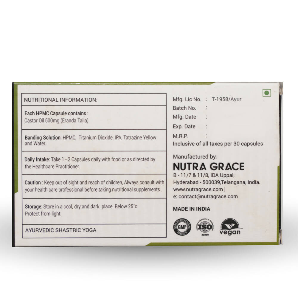 Nutra Grace Castor Oil 500mg Capsules - Grab2buy