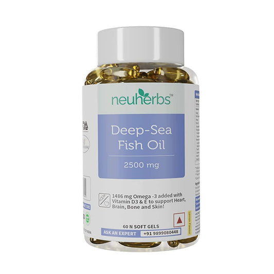 Neuherbs Deep-Sea Omega 3 Fish Oil Softgels - Grab2buy
