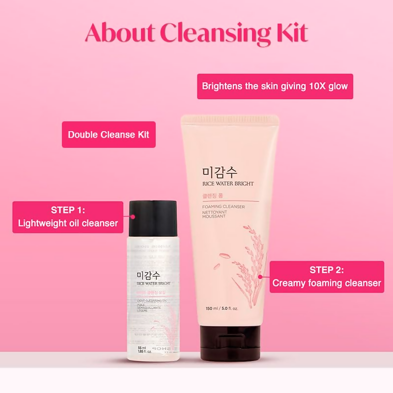 The Face Shop 2 Step Rice Water Bright Kit  Grab2Buy The Face Shop Grab2Buy