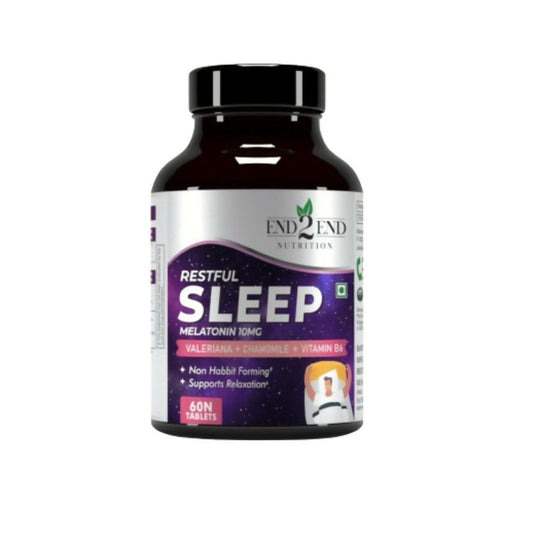 End2End Nutrition Restful Sleep Melatonin Tablets 