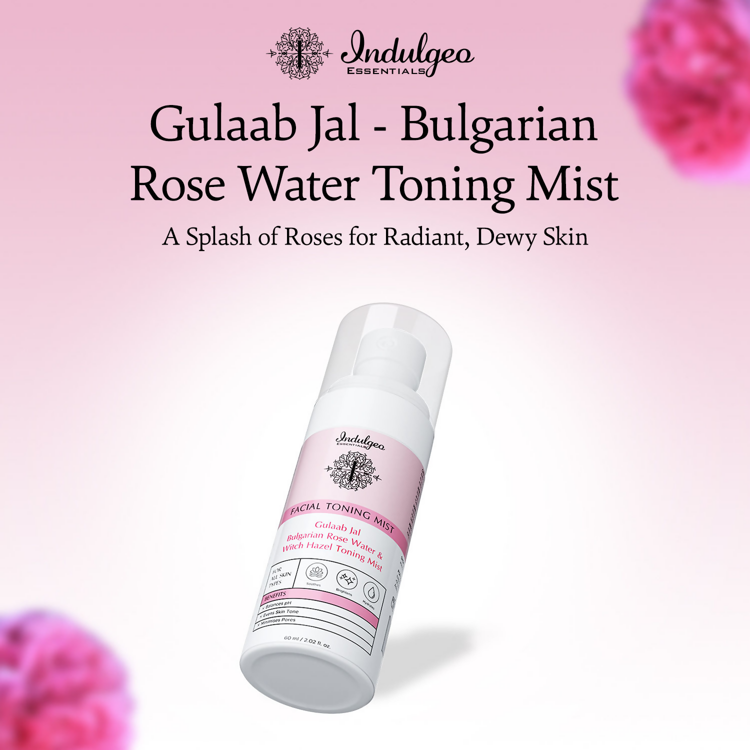 Indulgeo Essentials Gulaab Jal Facial Toning Mist 