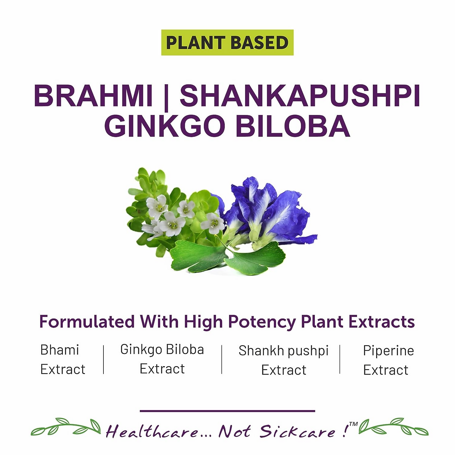 Bliss Welness Brahmi Shankpushpi Ginkgo Biloba Tablets 