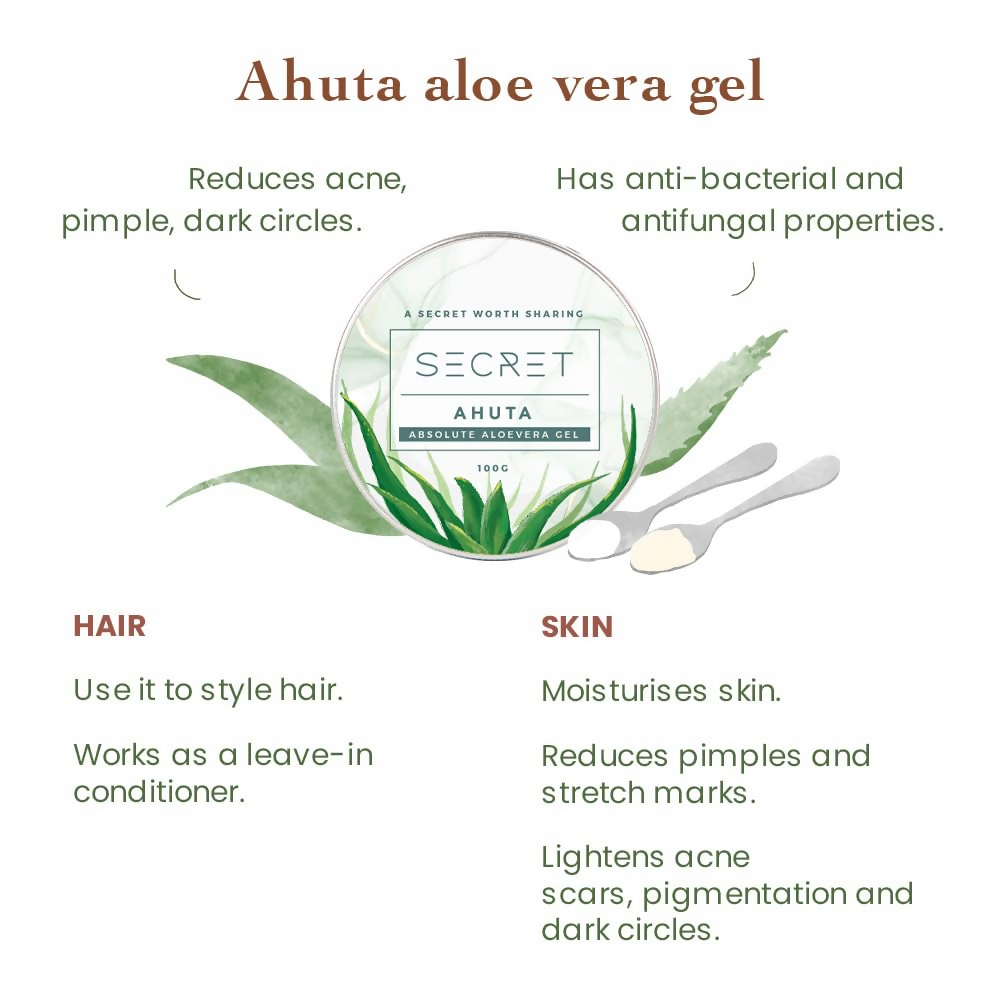 The Secret Hair Care Ahuta Absolute Aloevera Gel - Grab2buy