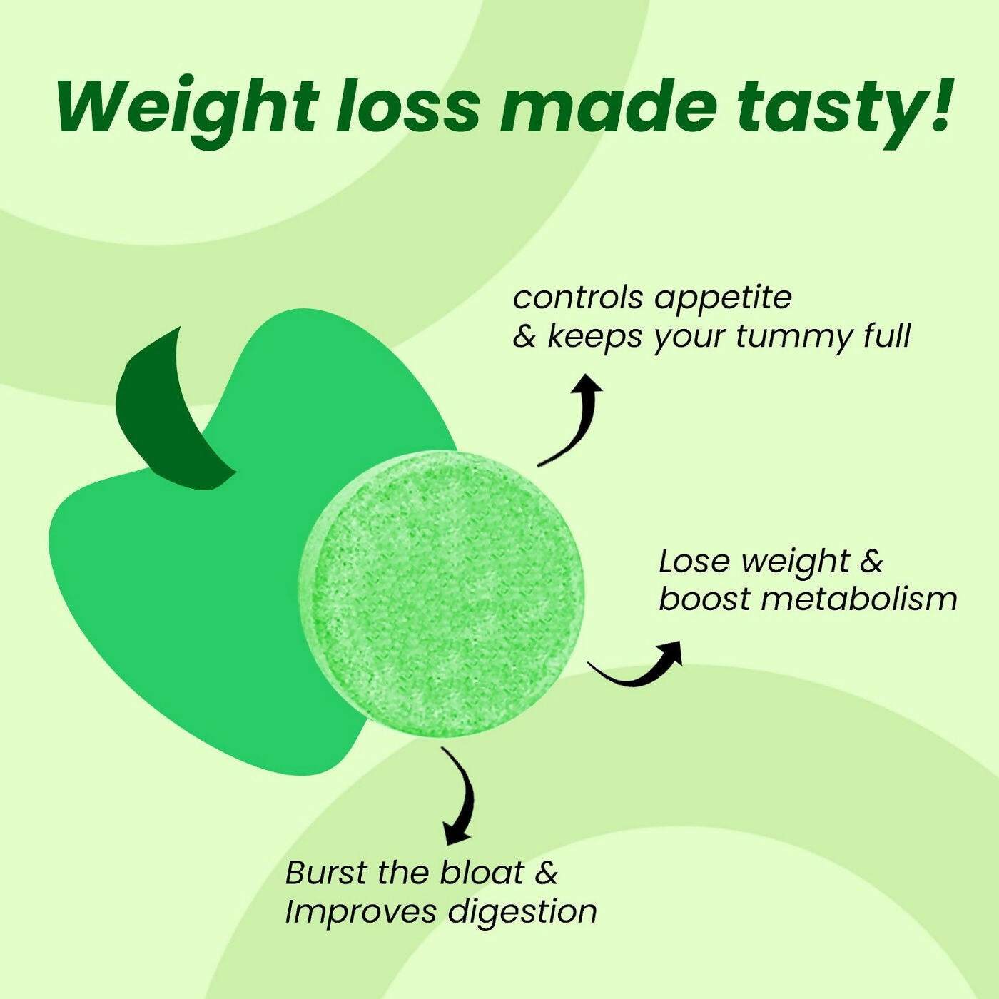 Exotic Leaf Green Apple Cider Vinegar Tablets 