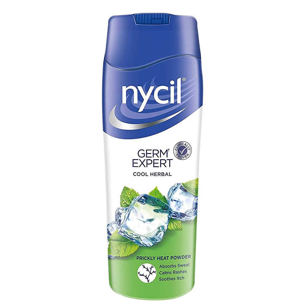 Nycil Germ Expert Cool Herbal Prickly Heat Talcum Powder 
