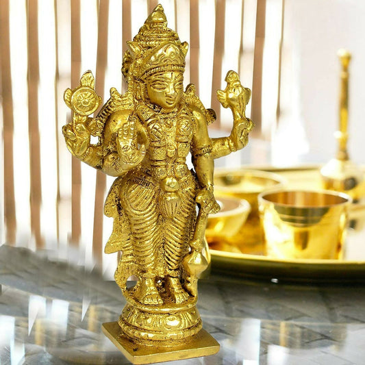 Reiki Crystal Products Pure Brass Vishnu Idol - Grab2buy