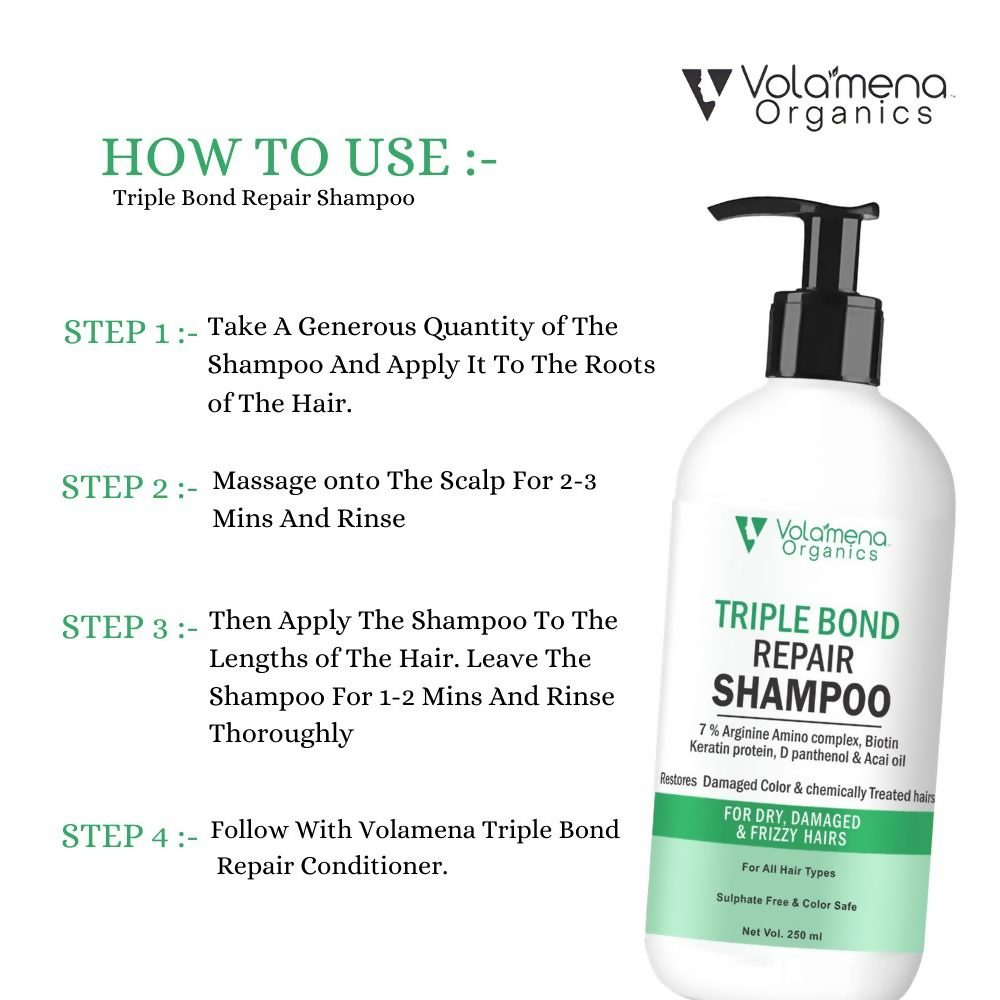 Volamena Organics Triple Bond Repair Shampoo  Grab2Buy Volamena Grab2Buy