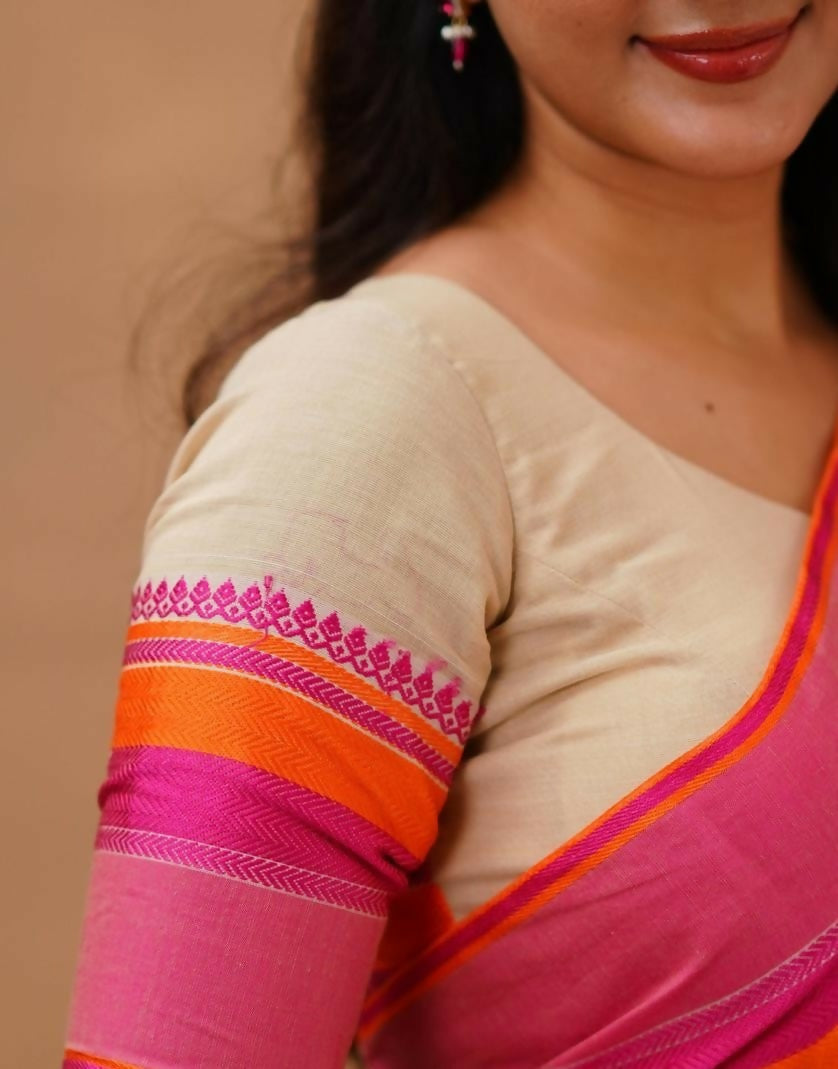 Exclusive Collection Beige Beautiful Khadi Cotton Handloom Grab2Buy 
