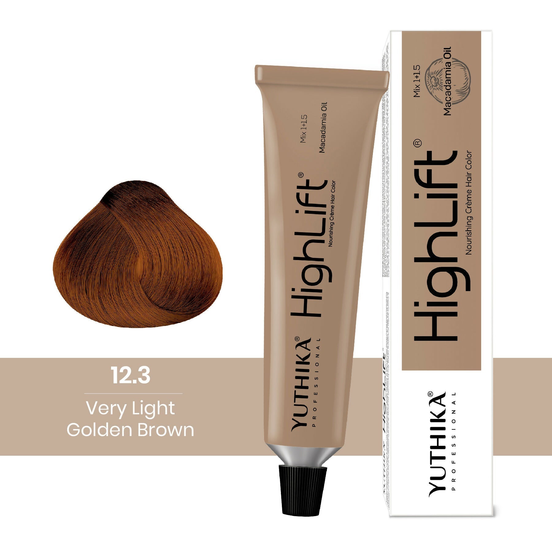 Yuthika Professional High lift Creme Hair Colour 12.3 Very Light Golden Brown  Grab2Buy Yuthika Grab2Buy