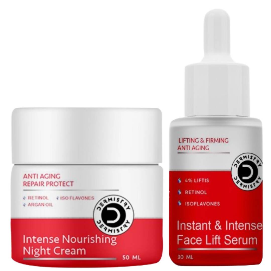 Dermistry Anti Aging Intense Nourishing Night Cream & Instant Intense Face Lift Serum 