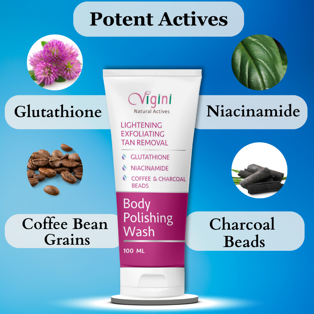 Vigini Skin Lightening Brightening Body Polishing Wash for Men Women  Grab2Buy Vigini Grab2Buy
