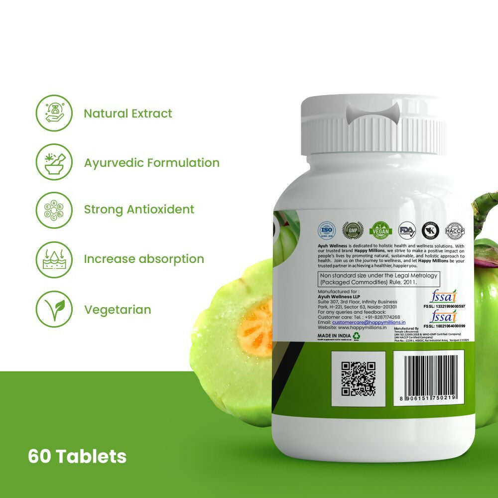 HappyMillions Garcinia & Pepper Weight Loss Tablets 