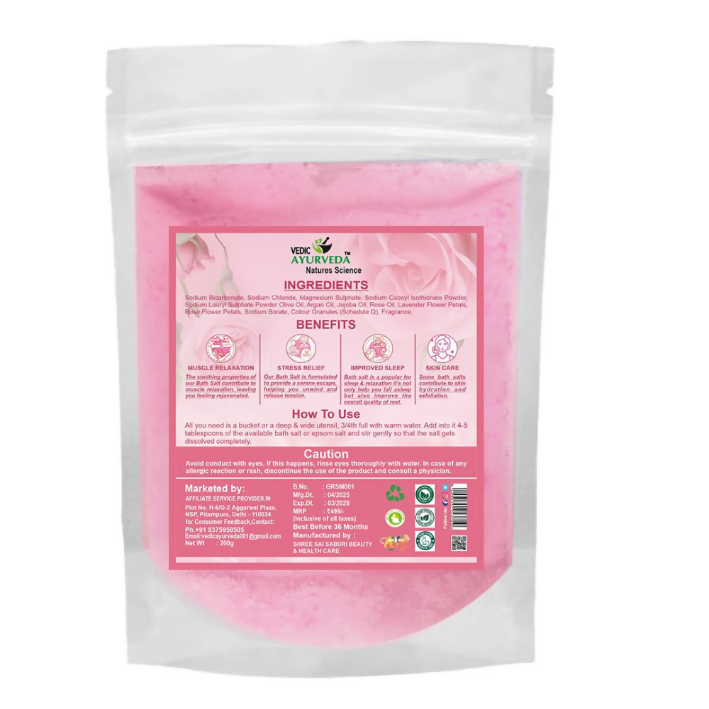 VedicAyurveda Rose Bath Salt  Grab2Buy VedicAyurveda Grab2Buy
