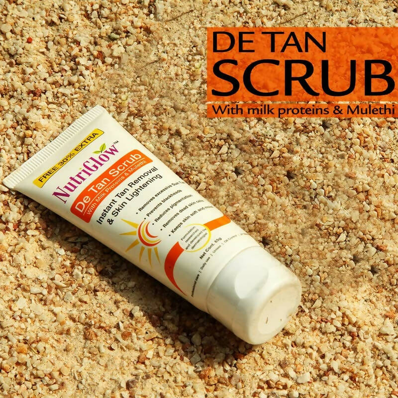 NutriGlow De Tan Scrub With Milk Protein & Mulethi 