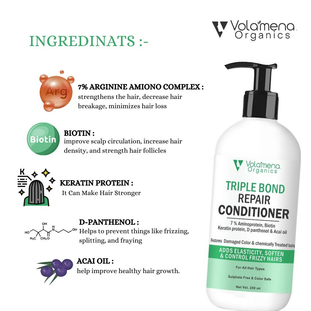 Volamena Organics Triple Bond Repair Conditioner  Grab2Buy Volamena Grab2Buy
