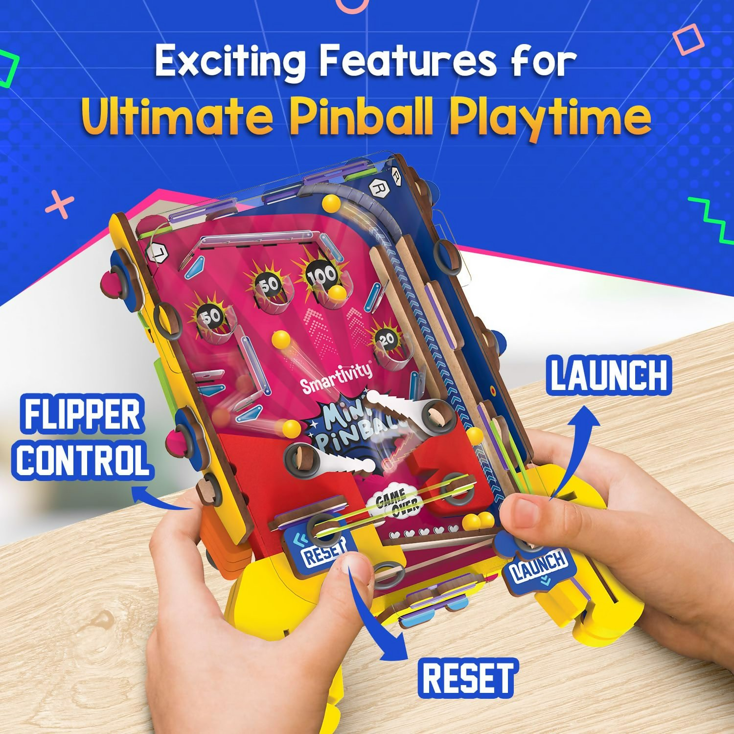 Smartivity DIY Pocket Pinball For Kids Ages 6-7-8-9-10-11-12 Years Hand-Held Exciting Arcade Game