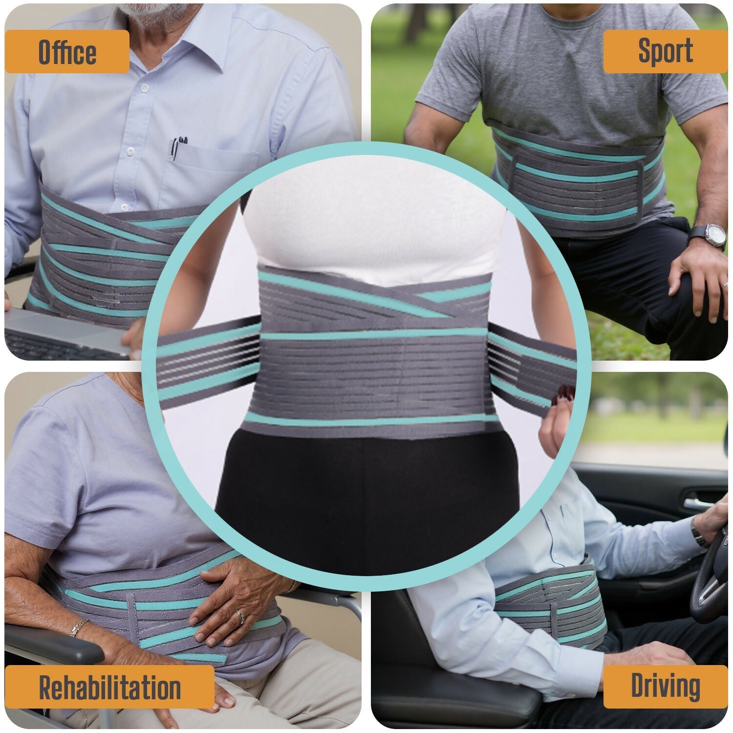 Orth-rem Back Support Brace For Men & Women Lower Back Pain Relief Belt 