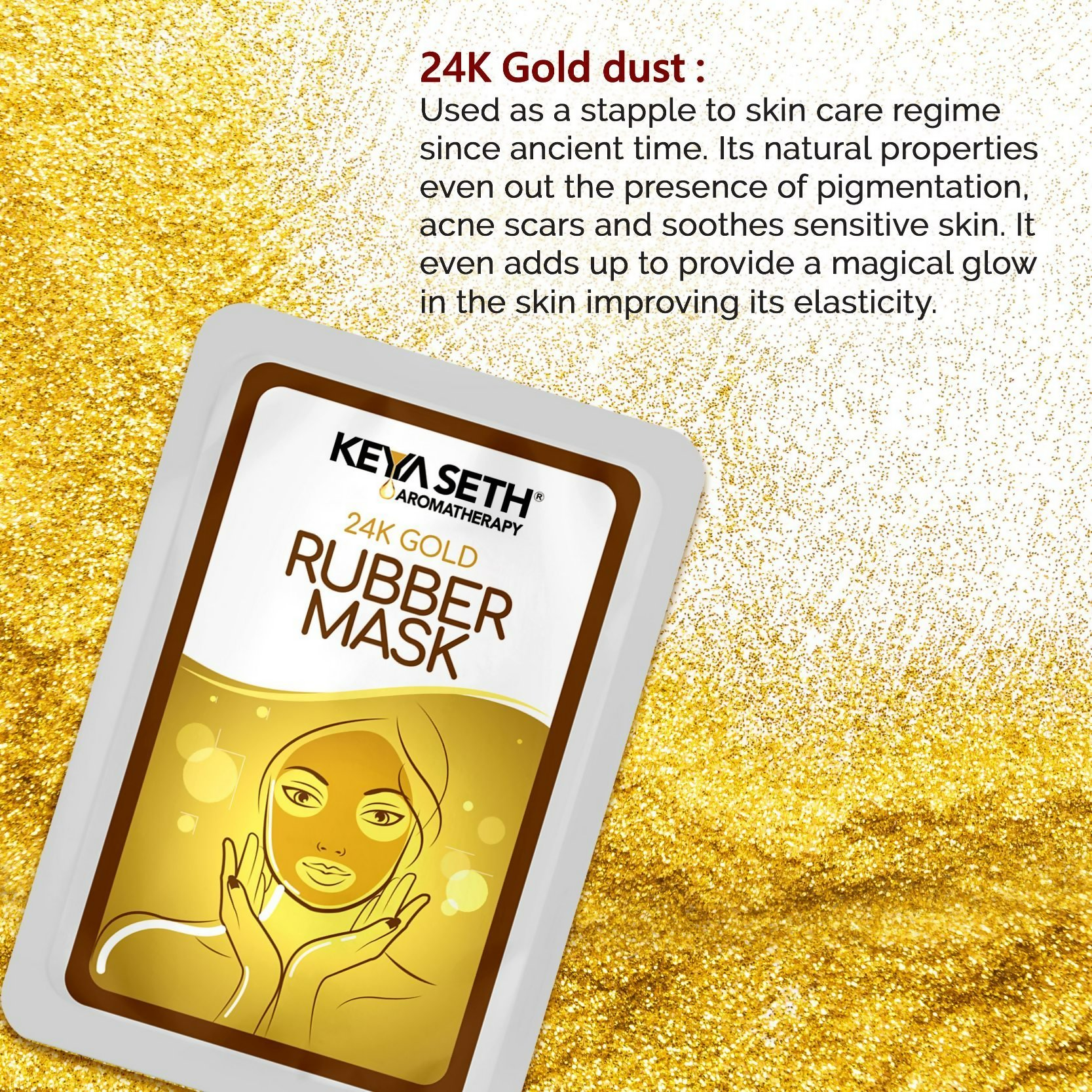 Keya Seth Aromatherapy 24k Gold Rubber Facial Mask 