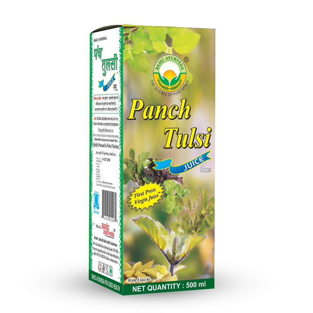 Basic Ayurveda Panch Tulsi Juice Ras - Limited Time Offer Genie India