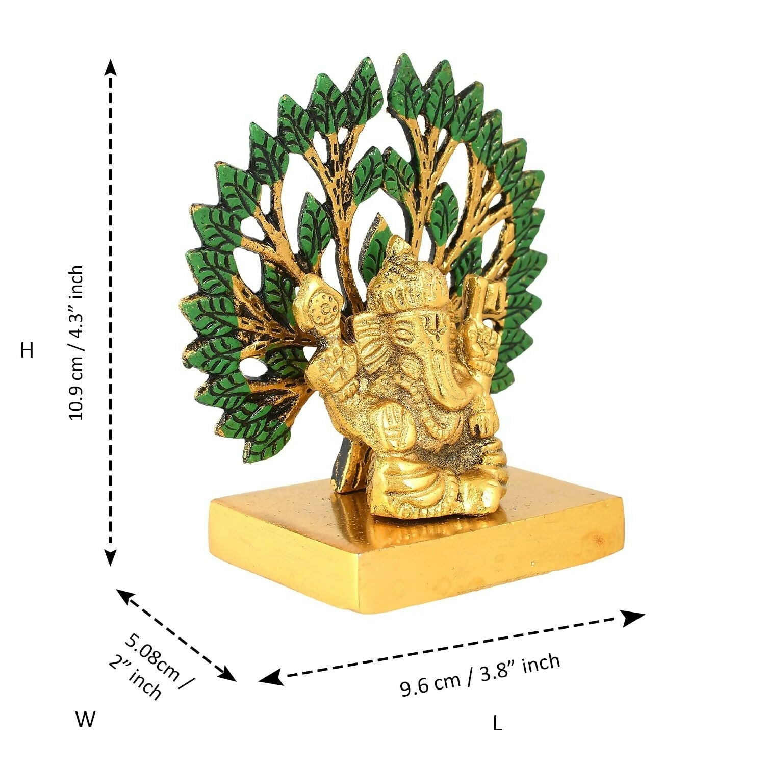 CraftVatika Metal Ganesha Idol Under Tree - Grab2buy