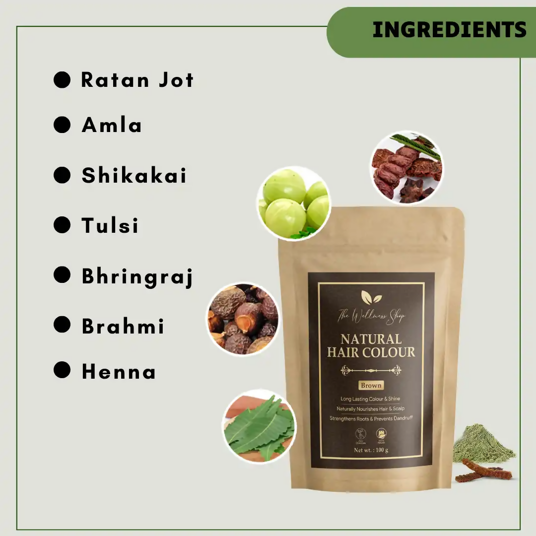 The Wellness Shop Natural Hair Colour Brown  Grab2Buy The Wellness Shop Grab2Buy
