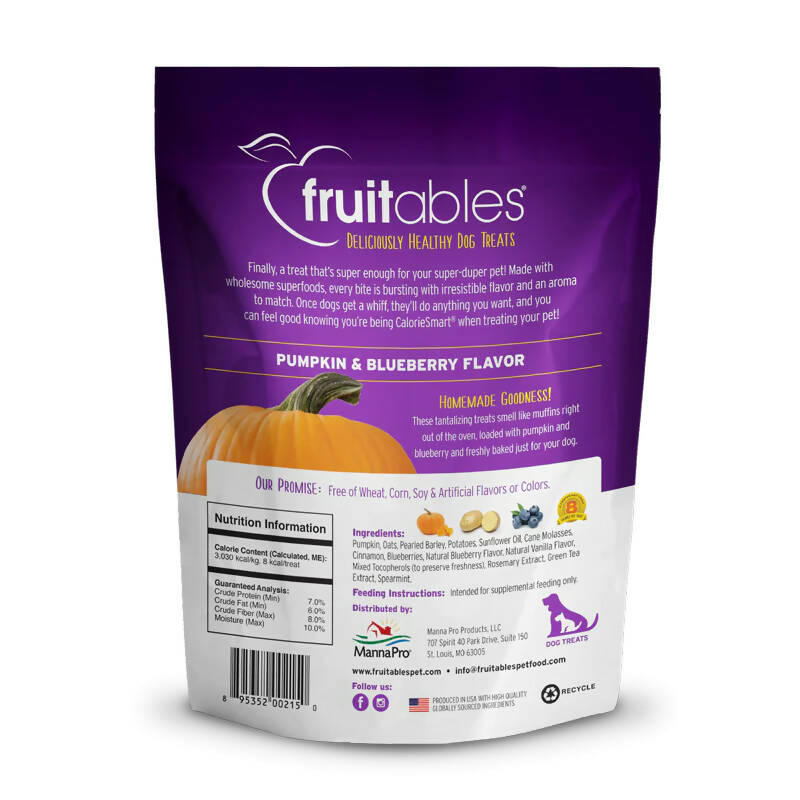 Fruitables Pumpkin And Blueberry Dog Treat 