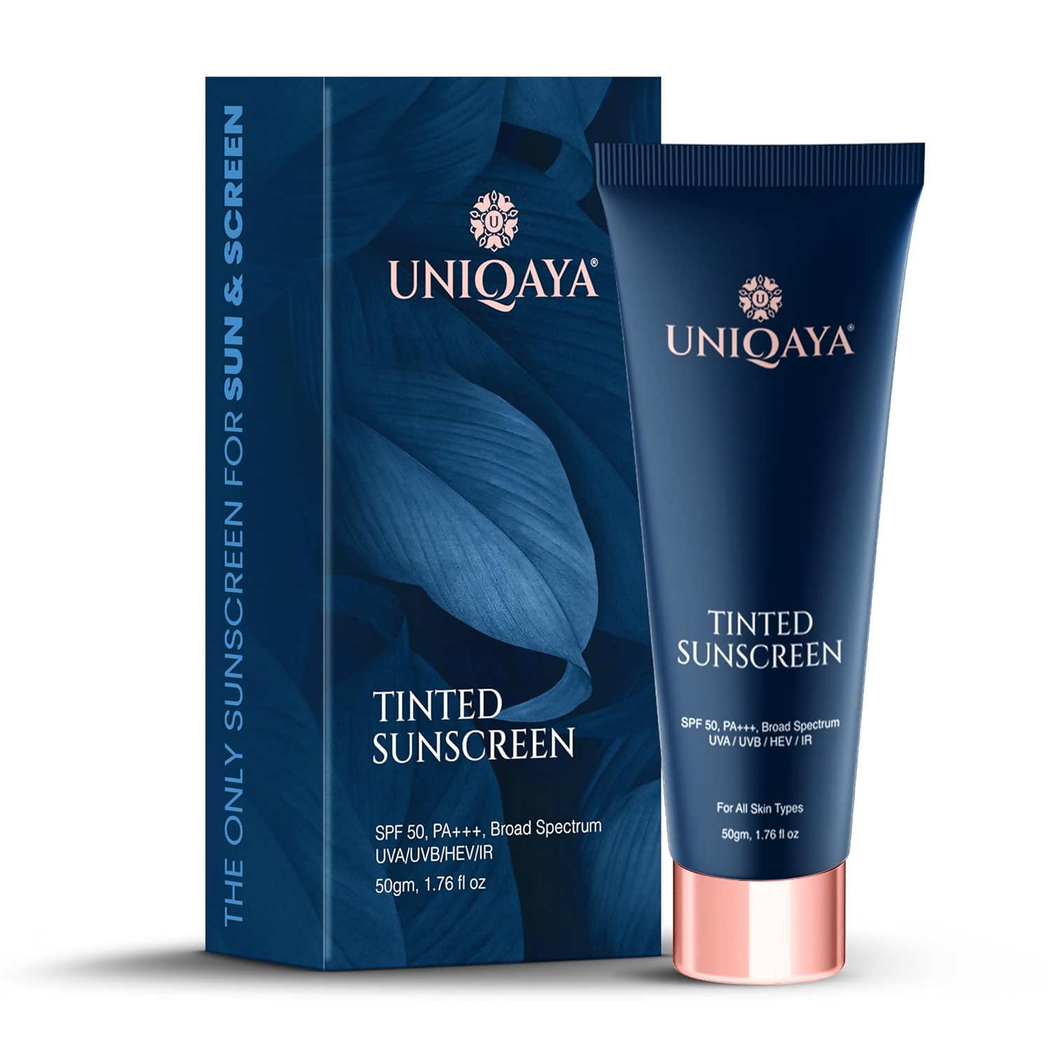 Uniqaya Tinted Sunscreen Spf 50 PA+++|Tinted Sunscreen  Grab2Buy Uniqaya Grab2Buy